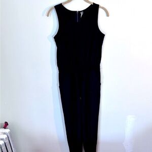CXJ Justice Black Jumpsuit Romper Youth Size 18 Zip Back Sleeveless